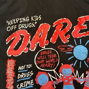 Black Kids T-Shirt with Red and Blue Graphics